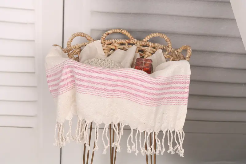 Valentines Day Gift For Him, 36x18 Linen Striped Towel, Bathroom Towels, Girl Trip Party Favor, Bridesmaid Gift, Turkish Hand Towel, Wedding Favors - 2