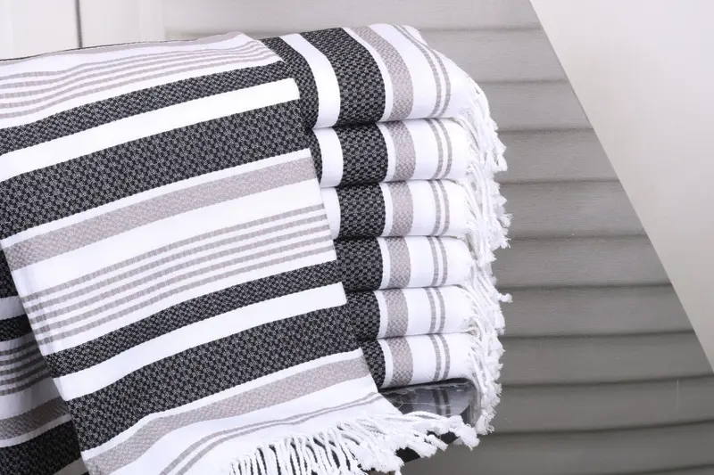 Bridesmaid Personalized Wedding Gift Towel, 38x71 Inches Black-Gray