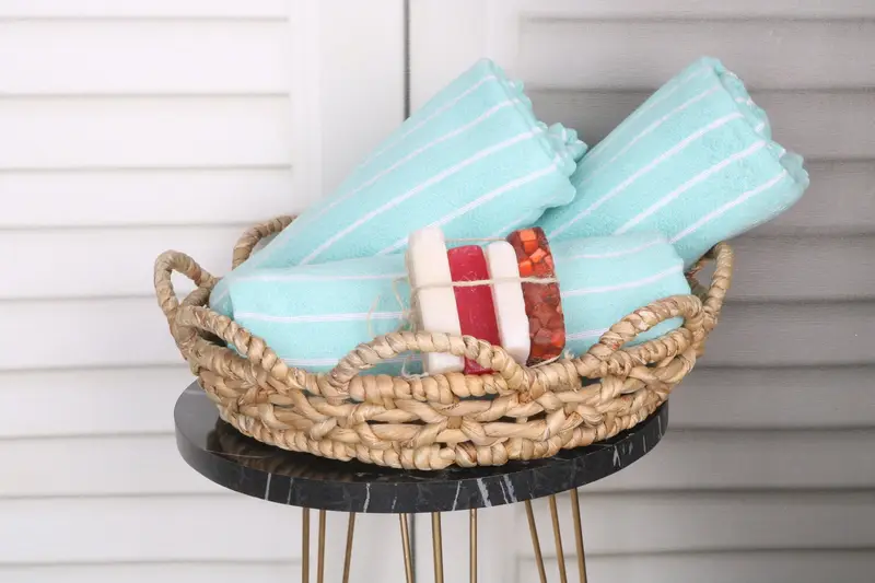 Bridal Shower Gift, Summer Gift, Embroidery Towels, Monogram Towels, Kids Beach Towel, Bachelorette Party Favors, 70x40 Cotton Striped Towel - 4