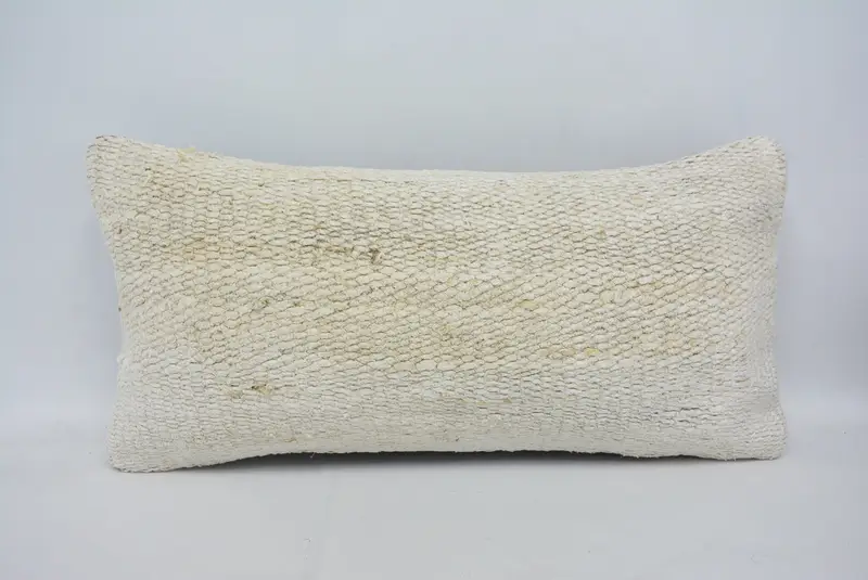 Geometric Embroidered Pillow, 12x24 Inches Decorative Pillow - 1