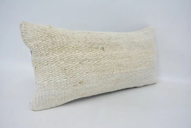 Geometric Embroidered Pillow, 12x24 Inches Decorative Pillow - 3
