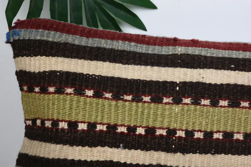 Pillow Cover, Designer Throw Pillow Case, 8x16 Green Pillow Case, Home Decor Pillow, Kilim Cushion Sham, Interior Designer Pillow - 2