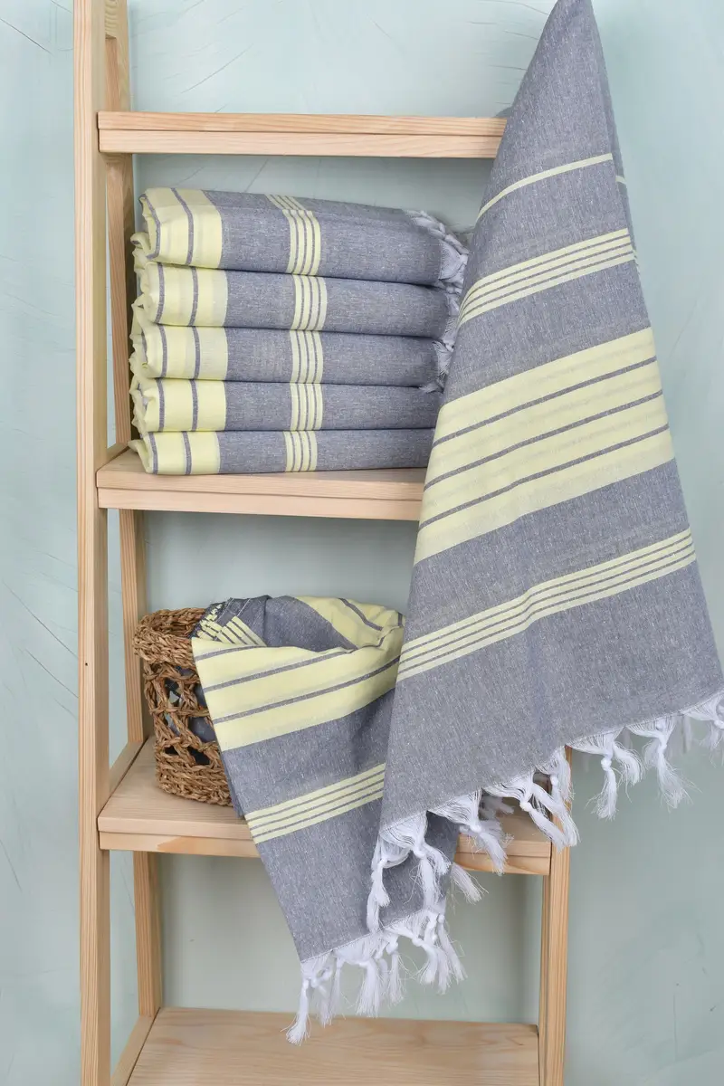 Beach towel, Monogram Turkish Towel, 68x36 Cotton Striped Towel, Embroidery Towels, Wedding Gifts Towel, Quick-drying peshtemal towel for poolside - 3