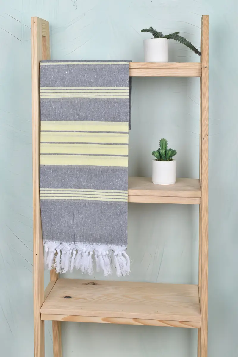Beach towel, Monogram Turkish Towel, 68x36 Cotton Striped Towel, Embroidery Towels, Wedding Gifts Towel, Quick-drying peshtemal towel for poolside - 8