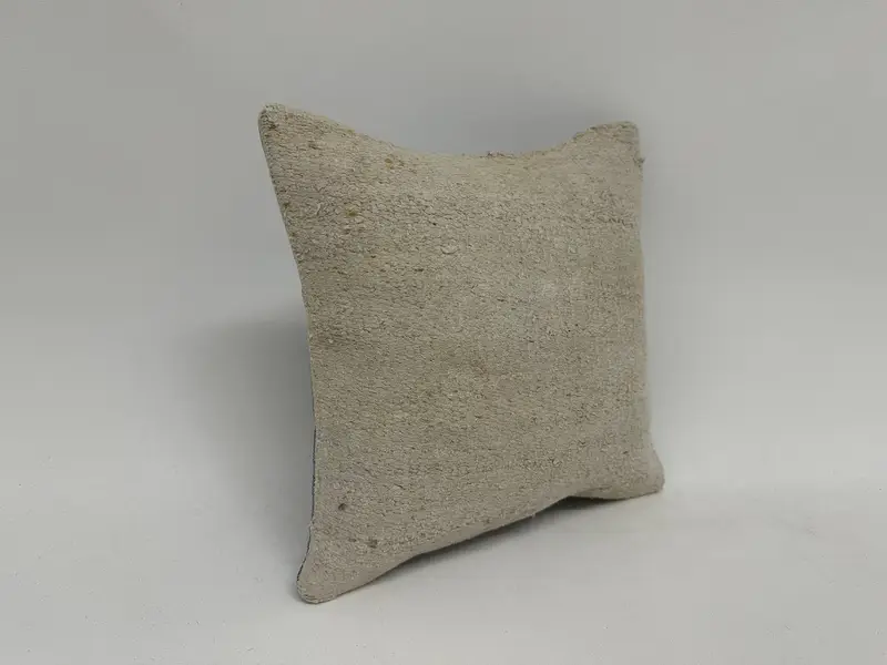 Kilim Yastık Sham, 12x12 Bej Yastık Kapağı, Meditasyon Yastığı Kapağı, Türk Tezgah Yastığı, Ev Dekor Yastığı, Yastık, Türk Kilim Yastığı - 3