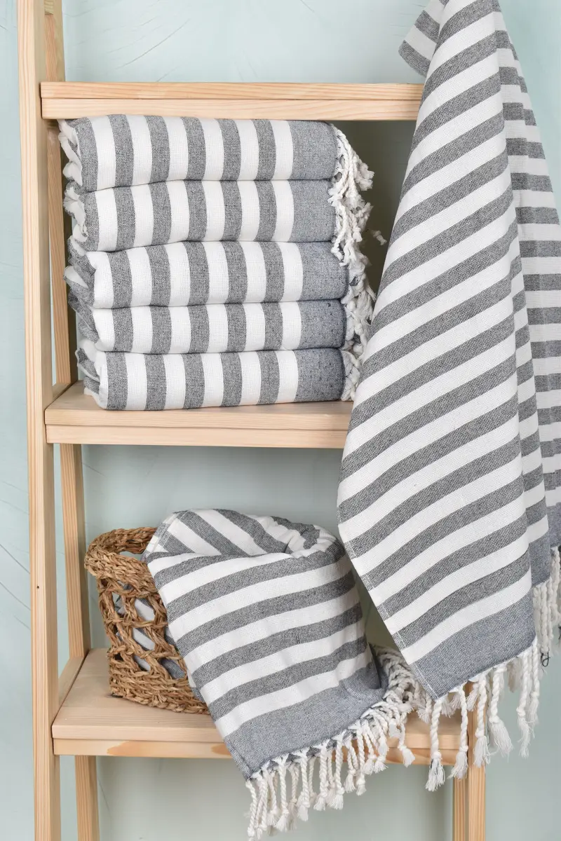 Monogrammed Beach Towel, Spa Gift, Girls Weekend Getaways Gifts, 68x40 Cotton Striped Terry Towel, Custom Wedding Gift, Turkish beach towel - 3