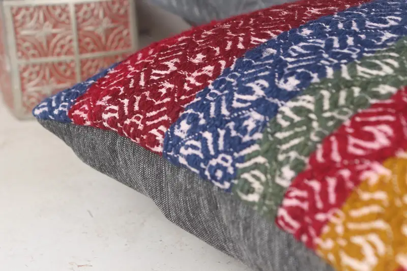 14x14 Red Pillow Case, Ethnic Pillow Sham, Oriental Pillow Case, Vintage Pillow, Pillow for Sofa, Home Decor Pillow, Pillow Sham - 7