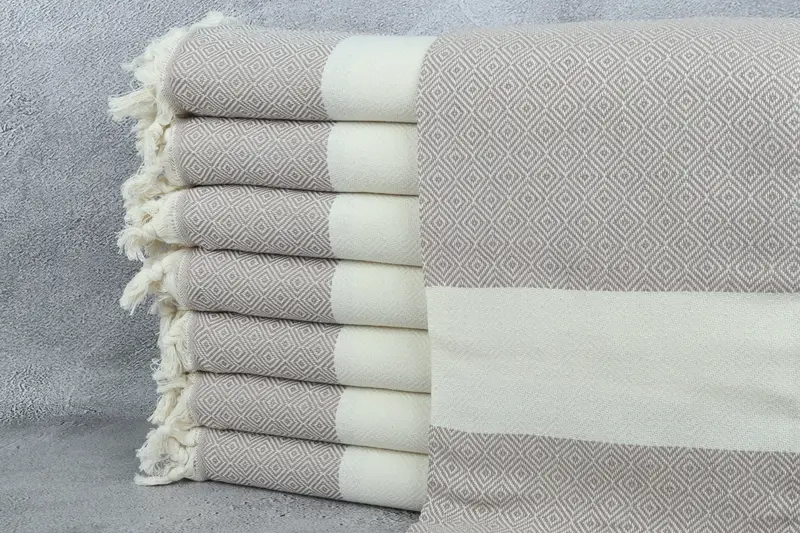 70x40 Cotton Diamond Towel, Sand-free towel, Guest Towel, Quick-dry travel peshtemal towel, Peshtemal, Personalized Beach Towel, Gift For Her - 1