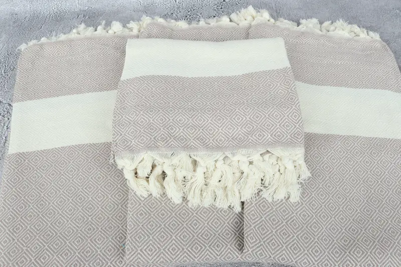 70x40 Cotton Diamond Towel, Sand-free towel, Guest Towel, Quick-dry travel peshtemal towel, Peshtemal, Personalized Beach Towel, Gift For Her - 4