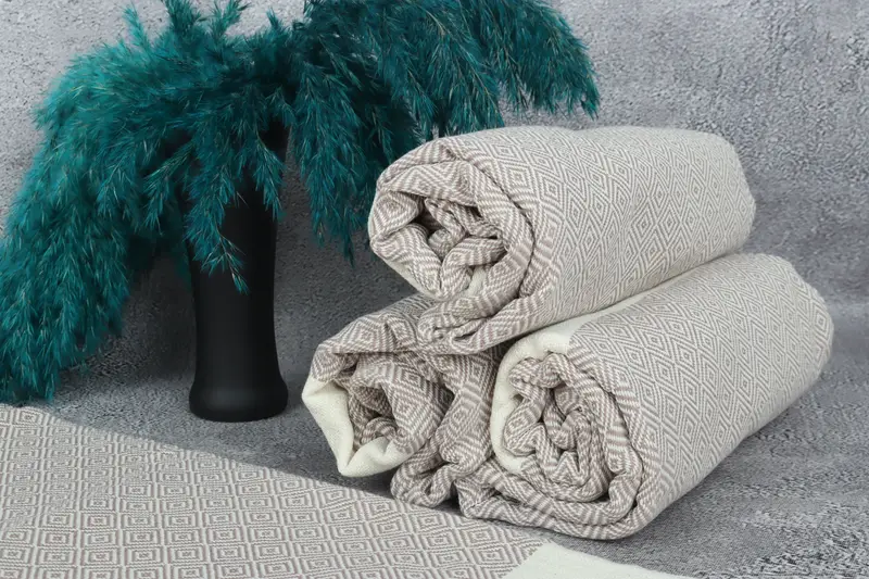 70x40 Cotton Diamond Towel, Sand-free towel, Guest Towel, Quick-dry travel peshtemal towel, Peshtemal, Personalized Beach Towel, Gift For Her - 8