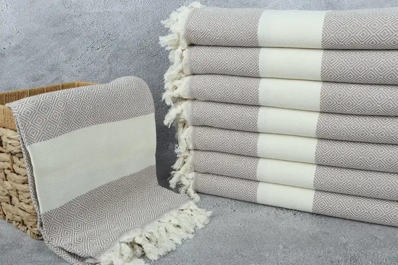 70x40 Cotton Diamond Towel, Sand-free towel, Guest Towel, Quick-dry travel peshtemal towel, Peshtemal, Personalized Beach Towel, Gift For Her - 3