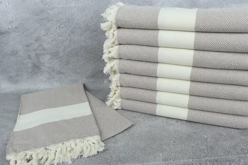 70x40 Cotton Diamond Towel, Sand-free towel, Guest Towel, Quick-dry travel peshtemal towel, Peshtemal, Personalized Beach Towel, Gift For Her - 2