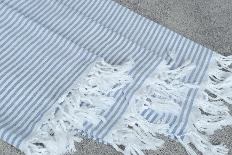 Personalised Gift, Housewarming Gift, Thin and lightweight Turkish peshtemal, 68x36 Cotton Striped Towel, Peshtemal Towel, Custom Wedding Gift - 5