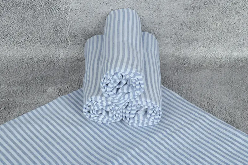Personalised Gift, Housewarming Gift, Thin and lightweight Turkish peshtemal, 68x36 Cotton Striped Towel, Peshtemal Towel, Custom Wedding Gift - 7