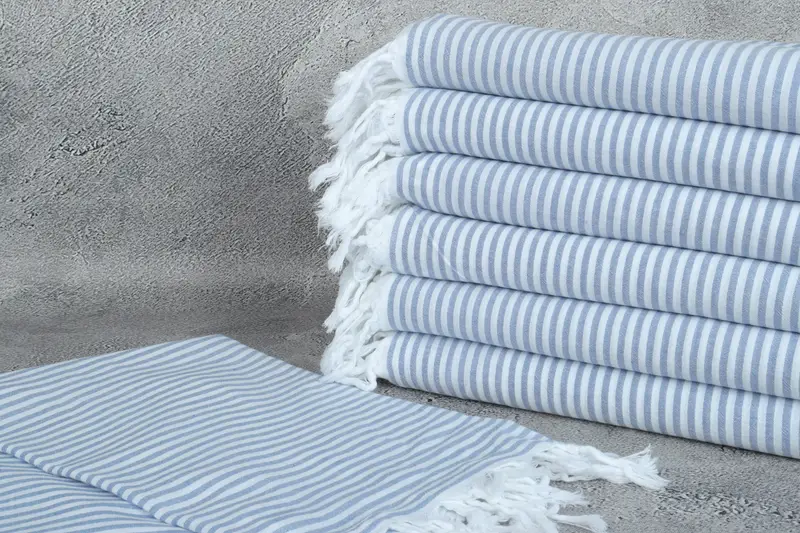 Personalised Gift, Housewarming Gift, Thin and lightweight Turkish peshtemal, 68x36 Cotton Striped Towel, Peshtemal Towel, Custom Wedding Gift - 2