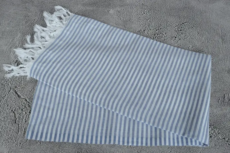 Personalised Gift, Housewarming Gift, Thin and lightweight Turkish peshtemal, 68x36 Cotton Striped Towel, Peshtemal Towel, Custom Wedding Gift - 6