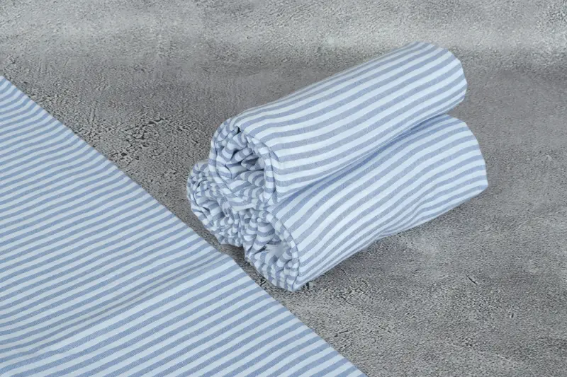 Personalised Gift, Housewarming Gift, Thin and lightweight Turkish peshtemal, 68x36 Cotton Striped Towel, Peshtemal Towel, Custom Wedding Gift - 8