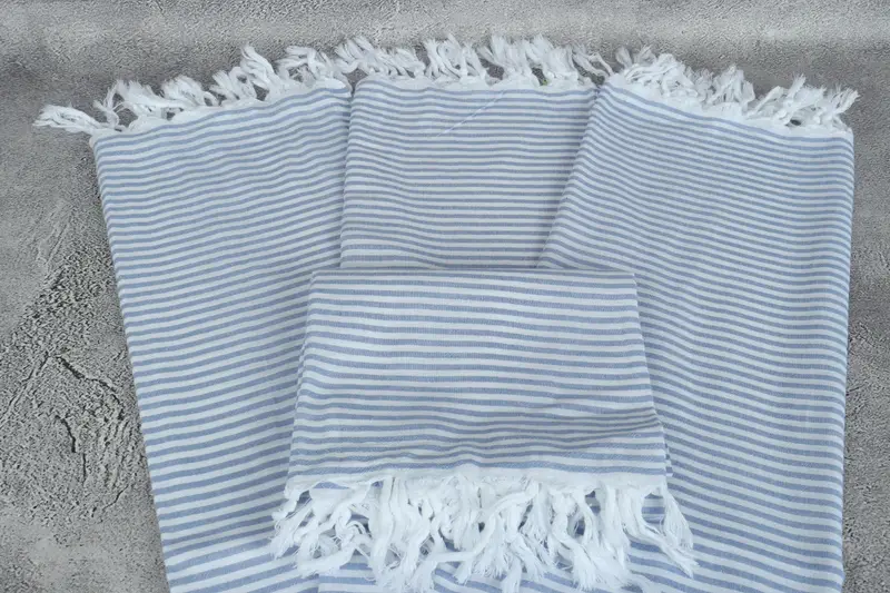 Personalised Gift, Housewarming Gift, Thin and lightweight Turkish peshtemal, 68x36 Cotton Striped Towel, Peshtemal Towel, Custom Wedding Gift - 4