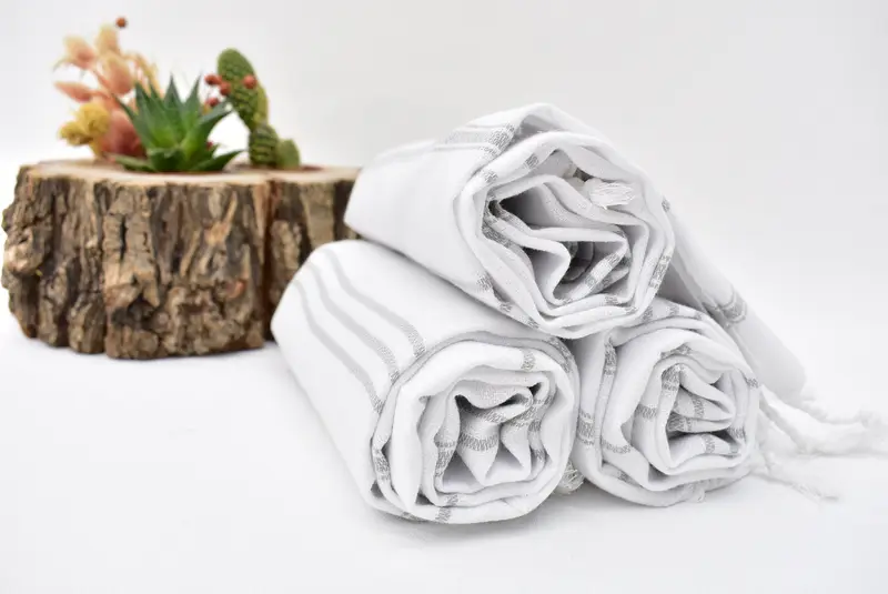 Home Decor Gifts, Wedding Day Gift For Bride, Summer Towel, Custom Hand Towel, 40x24 Cotton Striped Towel, Bathroom Towels, Gym Towel, Wedding Gift - 5