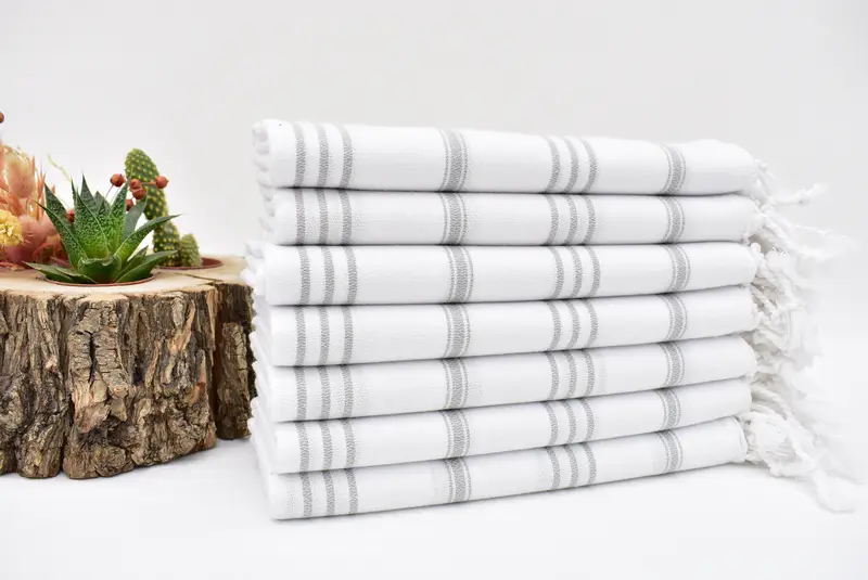 Home Decor Gifts, Wedding Day Gift For Bride, Summer Towel, Custom Hand Towel, 40x24 Cotton Striped Towel, Bathroom Towels, Gym Towel, Wedding Gift - 2