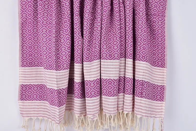 Quick-dry towel, Grandma Gift, Decorative Towel, Gift For Her, Authentic Turkish hammam peshtemal, 68x40 Cotton Diamond Towel, Bridal Shower Favors - 8