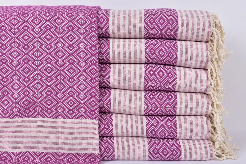 Quick-dry towel, Grandma Gift, Decorative Towel, Gift For Her, Authentic Turkish hammam peshtemal, 68x40 Cotton Diamond Towel, Bridal Shower Favors - 1