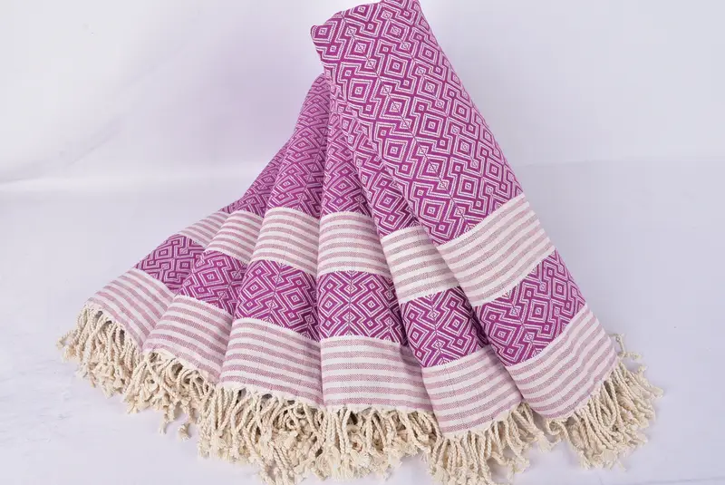 Quick-dry towel, Grandma Gift, Decorative Towel, Gift For Her, Authentic Turkish hammam peshtemal, 68x40 Cotton Diamond Towel, Bridal Shower Favors - 4