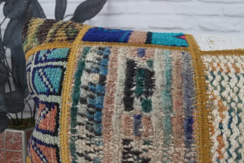 Natural Pillow Sham, Pillow, Kilim Pillow, 12x48 Red Pillow Cover, Boho Pillow, Turkish Kilim Pillow, Wool Kilim Pillow Pillow Case - 5