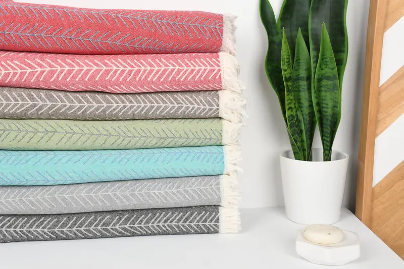 70x36 Cotton Floral Patterned Towel, Xmas Gifts, Large Turkish Towel, Lightweight Turkish towel, Personalized Gifts, Personalized Towel Gift - 2