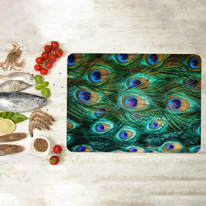 Tavus Kuşu Tüyü Cam Kesme Tahtası, Modern Mutfağın Temeli