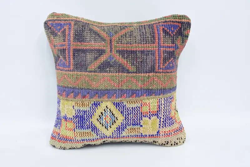 Throw Gift Cushion Case, 40x40 cm Christmas Gift WovenBeige Pillow Case - 1