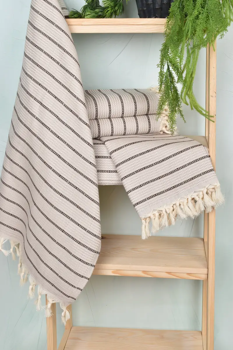 Wedding Gift, 70x40 Cotton Striped Towel, Quick-dry towel, Quick-drying cotton Turkish beach towel, Bachelorette Party Favors, Xmas Gifts - 6