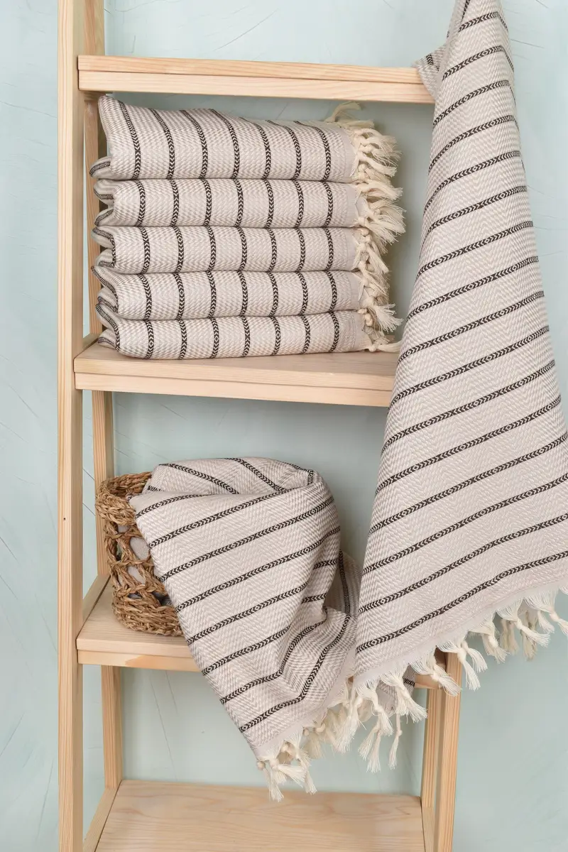 Wedding Gift, 70x40 Cotton Striped Towel, Quick-dry towel, Quick-drying cotton Turkish beach towel, Bachelorette Party Favors, Xmas Gifts - 3