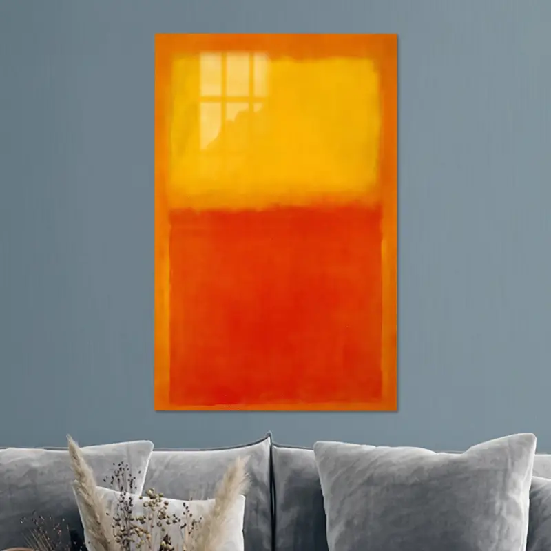 Trendy Boho Turuncu Kanvas Tablo: Zarif, Minimal, Sanatsal