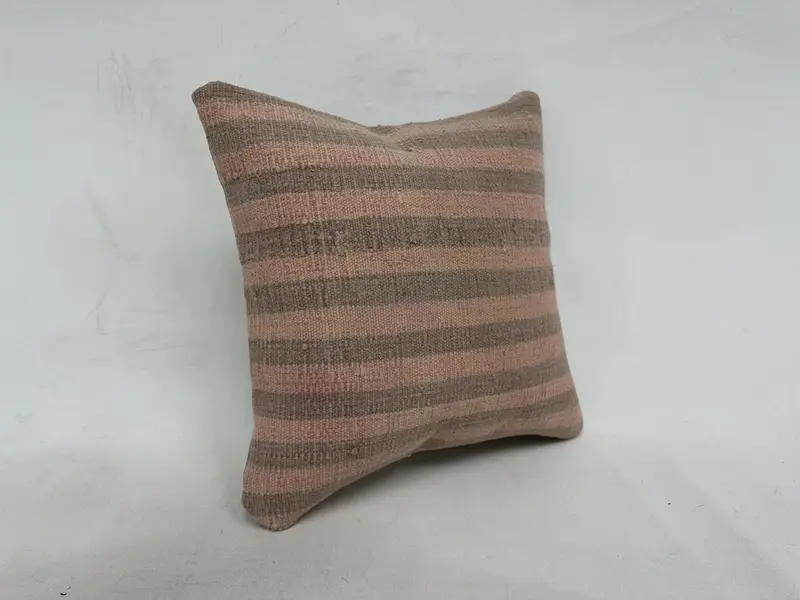 Kilim Pillow, Pillow for Couch, Pillow, Boho Chic Pillow Sham, Tribal Pillow Case, Vintage Pillow, 16x16 Beige Pillow, Tribal Pillow Cover - 3