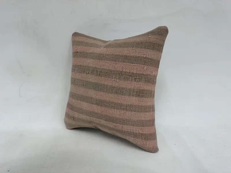 Kilim Pillow, Pillow for Couch, Pillow, Boho Chic Pillow Sham, Tribal Pillow Case, Vintage Pillow, 16x16 Beige Pillow, Tribal Pillow Cover - 4