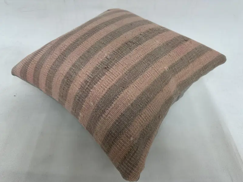 Kilim Pillow, Pillow for Couch, Pillow, Boho Chic Pillow Sham, Tribal Pillow Case, Vintage Pillow, 16x16 Beige Pillow, Tribal Pillow Cover - 6