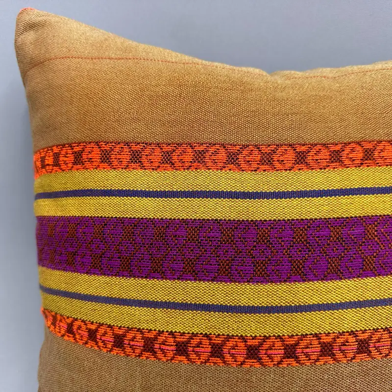 Kilim Cushion Sham, Crochet Pattern Pillow, Vintage Kilim Pillow, Living Room Throw Pillow, 18x18 Beige Cushion, Handmade Kilim Cushion, Cushion - 5