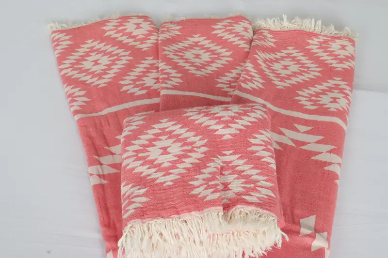 84x56 Cotton Kilim Towel, Woven Throw Blanket, Wedding Favors, Home Decor Blankets, Girl Trip Party Favor, Throw Blanket, Beach Wedding Favor - 5