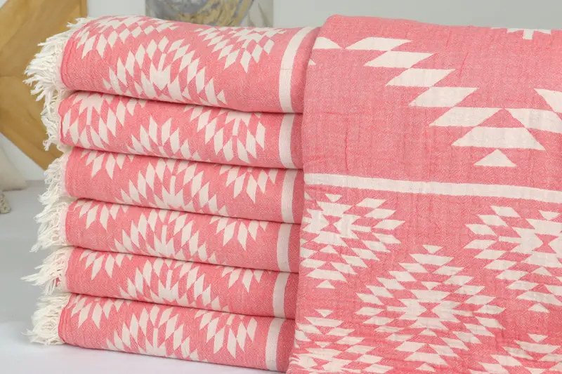 84x56 Cotton Kilim Towel, Woven Throw Blanket, Wedding Favors, Home Decor Blankets, Girl Trip Party Favor, Throw Blanket, Beach Wedding Favor - 2