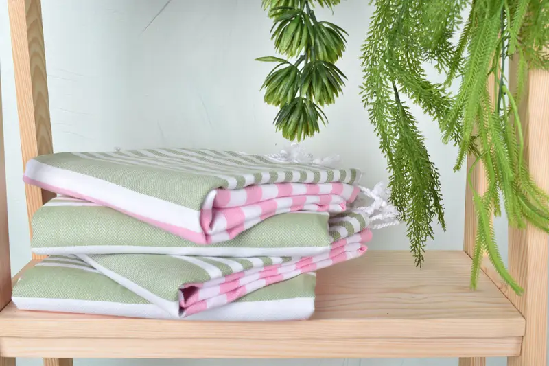Peshtemal, Turkish Towel USA, Spa Towel, 68x36 Cotton Striped Towel, Embroidered Towel, Guest Towel, Friends Beach Towel, Bachelorette Party Favors - 7