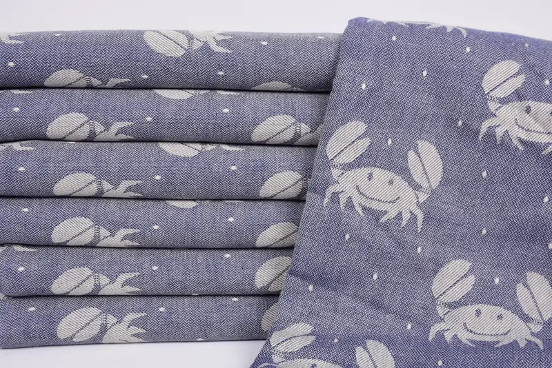Soft towel, 68x40 Cotton Crab Design Towel, Wedding Anniversary Gift, Holiday Towel, Bridal Party Gifts, Lightweight towel, Hammam towel - 3