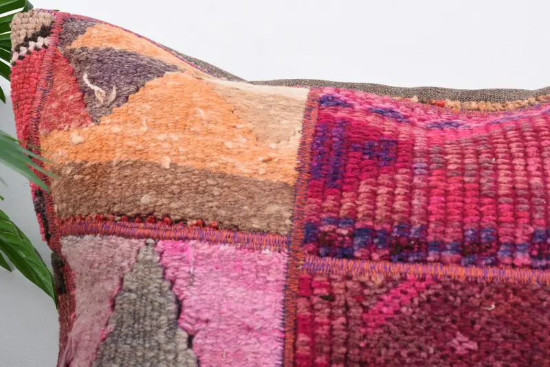 Home Decor Pillow, Kilim Pillow Cover, 24x24 Purple Pillow Sham, Pillow Case, Pillow for Sofa, Bohemian Cushion Pillow Cover - 2
