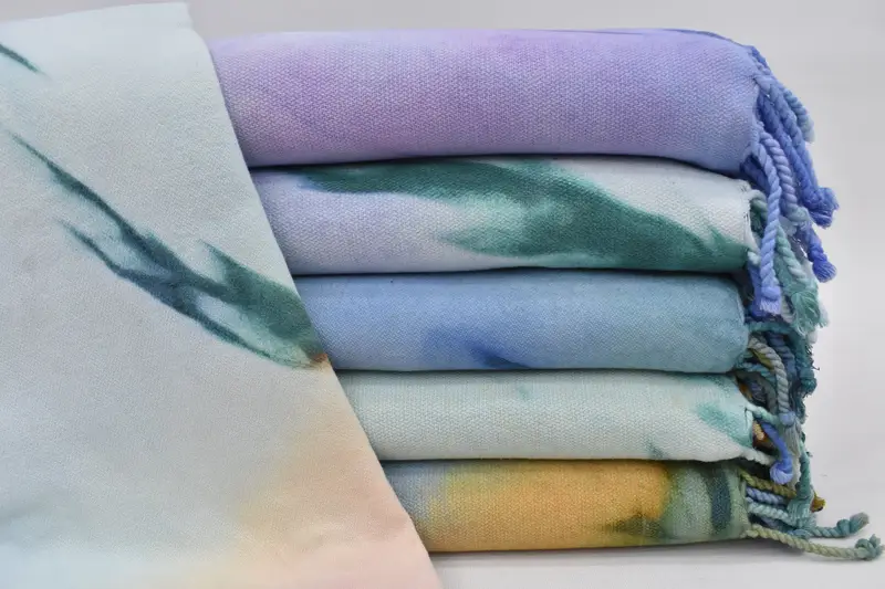 Personalized Wedding Gift, Merry Christmas Gifts, Custom Towel Beach, Personalized Turkish Towel, Wedding Gift, 64x38 Cotton Striped Tie Dye Towel - 2