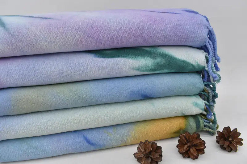 Personalized Wedding Gift, Merry Christmas Gifts, Custom Towel Beach, Personalized Turkish Towel, Wedding Gift, 64x38 Cotton Striped Tie Dye Towel - 4