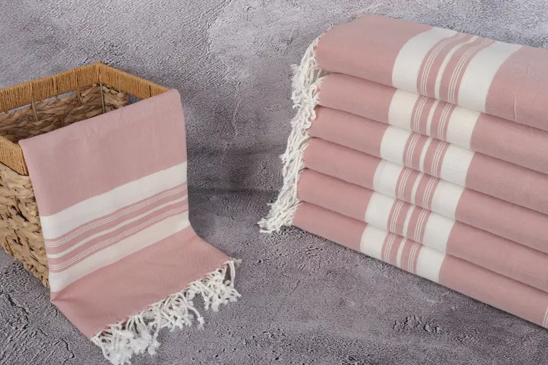 Beach Size Towel, Bridesmaid Gift, Bachelor Gifts, Soft and absorbent Turkish towel, Home Decor Towel, Travel towel, 60x38 Cotton Striped Towel - 3