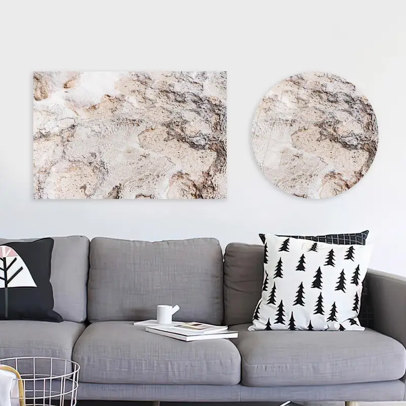 現代的なロフト用のエレガントなベージュの自然風景プリントキャンバス