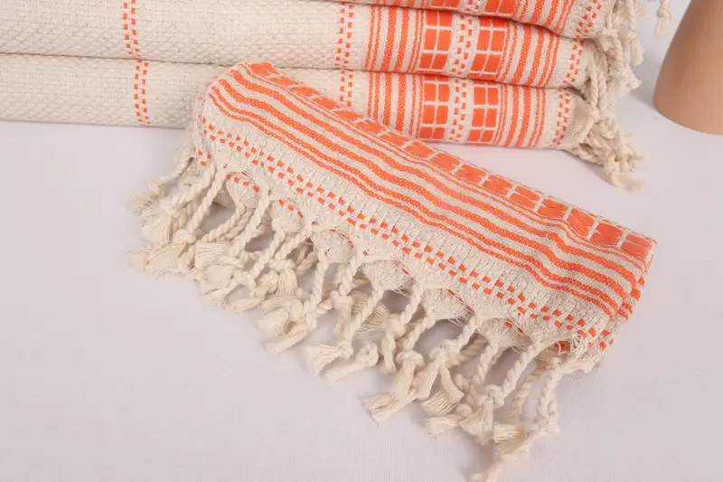 Best Friend Wedding Gift, Summer Gift, Halloween Gifts, Wedding Gift, Personalized Kitchen Towel, Monogrammed Hand Towel, 40x20 Linen Striped Towel - 4