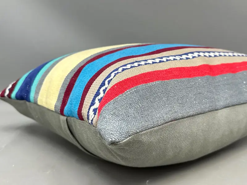 Home Decor Pillow, 20x20 Blue Pillow Case, Lounge Throw Cushion Case, Turkish Kilim Pillow, Pillow, Vintage Throw Pillow, Boho Pillow Sham Cover - 6