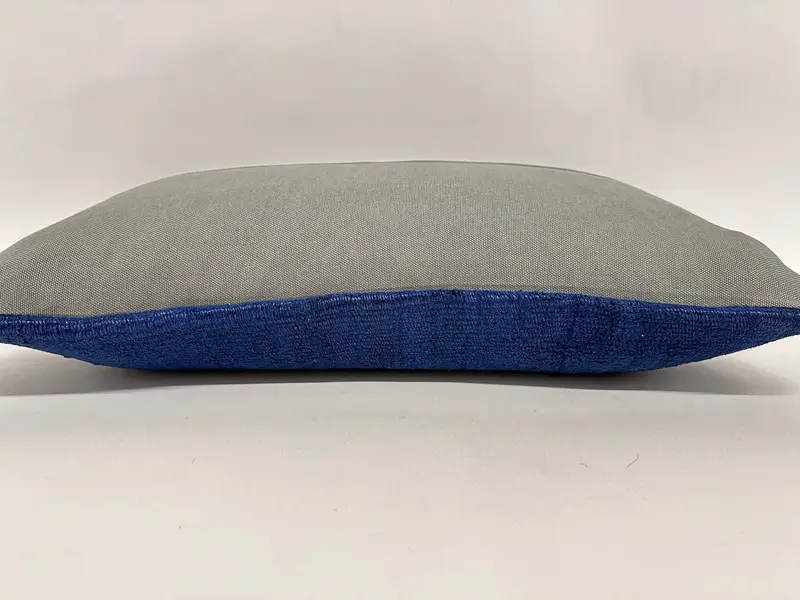 Cushion Case, Throw Kilim Pillow, Authentic Cushion, 12x24 Blue Pillow Case, Boho Pillow Sham Cover, Vintage Kilim Throw Pillow - 7